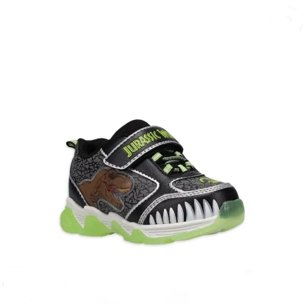 Jurassic World Baby Boys Athletic Light-up Sneaker Shoes Size 5